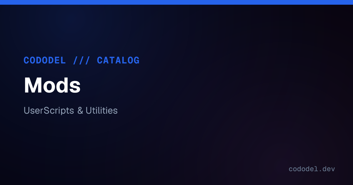 MODS | Cododel