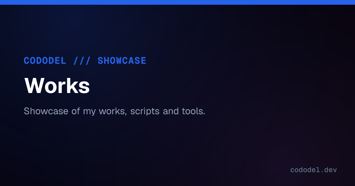 Works | Cododel