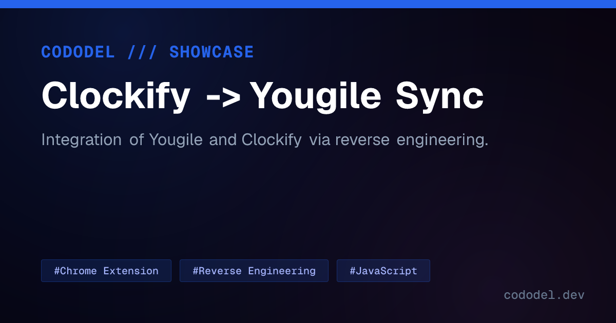 Clockify -> Yougile Sync | Cododel